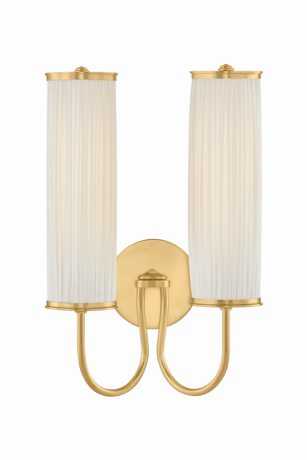 Hudson Valley Canada - Two Light Wall Sconce - Elaine - Aged Brass- Union Lighting Luminaires Decor