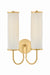 Hudson Valley Canada - Two Light Wall Sconce - Elaine - Aged Brass- Union Lighting Luminaires Decor