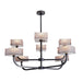 Arteriors - Eight Light Chandelier - Louis - English Bronze- Union Lighting Luminaires Decor
