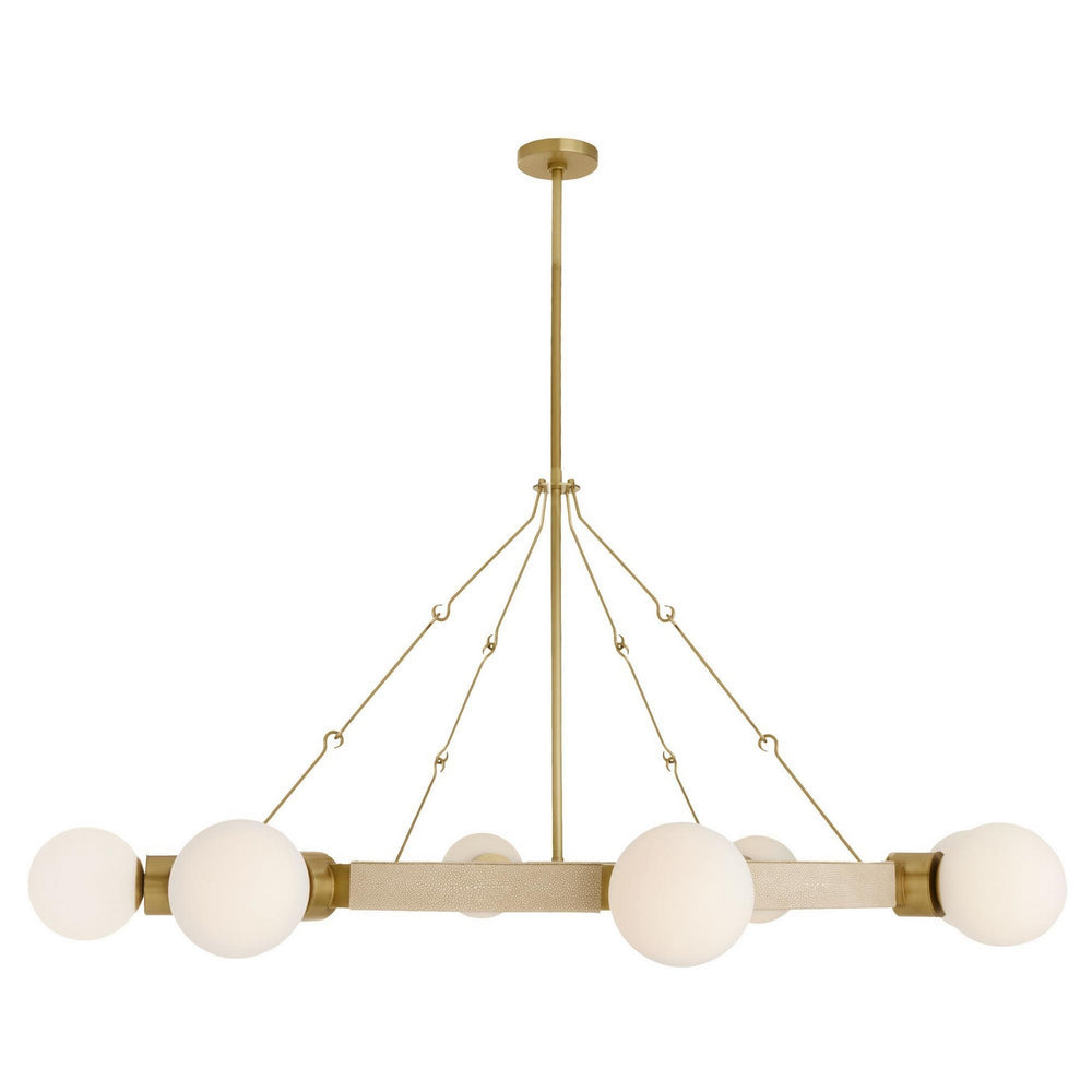Arteriors - Eight Light Chandelier - Liberty - Matte Opal- Union Lighting Luminaires Decor