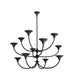 Arteriors - 12 Light Chandelier - Larkin - Black Gesso- Union Lighting Luminaires Decor