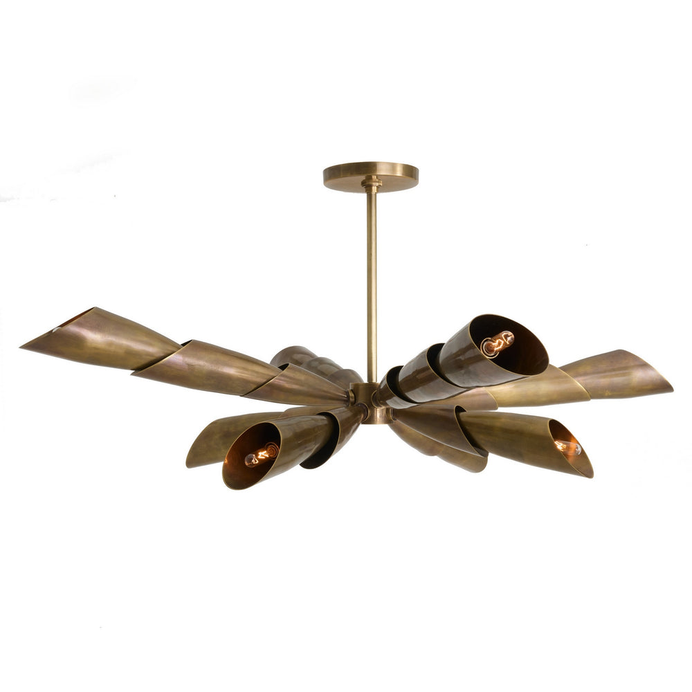 Arteriors - Eight Light Flush Mount - Morgan - Vintage Brass- Union Lighting Luminaires Decor