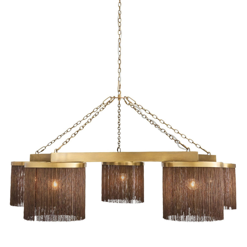 Arteriors - Five Light Chandelier - Langston - Vintage Brass- Union Lighting Luminaires Decor