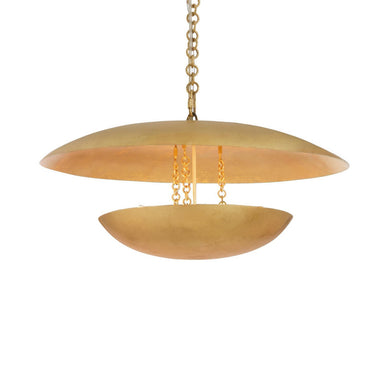 Arteriors - Three Light Chandelier - Florko - Gold Leaf- Union Lighting Luminaires Decor