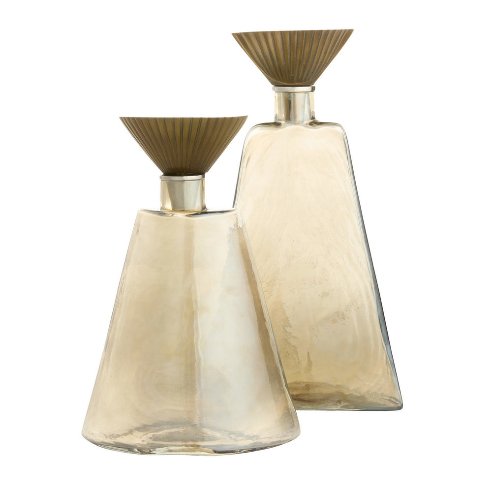 Arteriors - Decanters, Set of 2 - Mariah - Antique Brass- Union Lighting Luminaires Decor