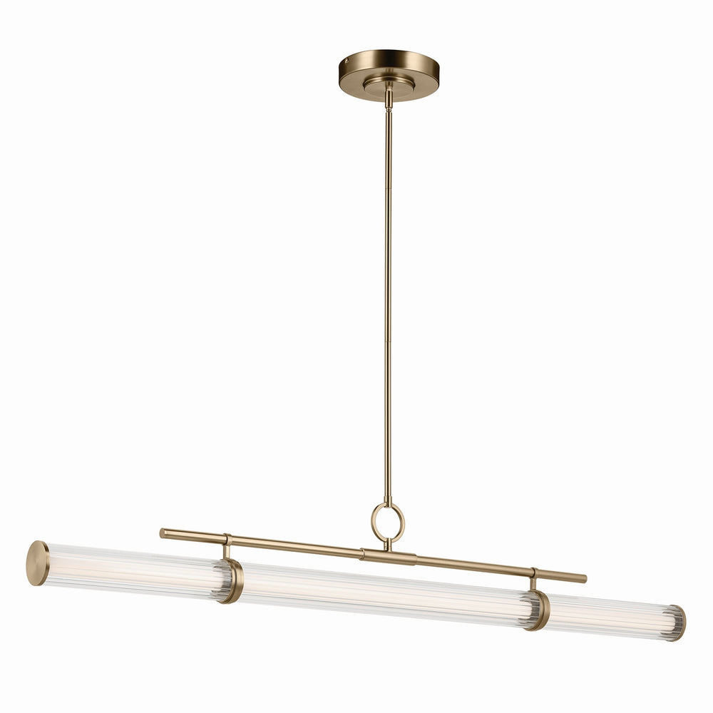 Kichler Canada - LED Linear Chandelier - Riven - Champagne Bronze- Union Lighting Luminaires Decor
