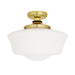 Mullan Lighting - One Light Flush Mount - Anath - Polished Brass- Union Lighting Luminaires Decor