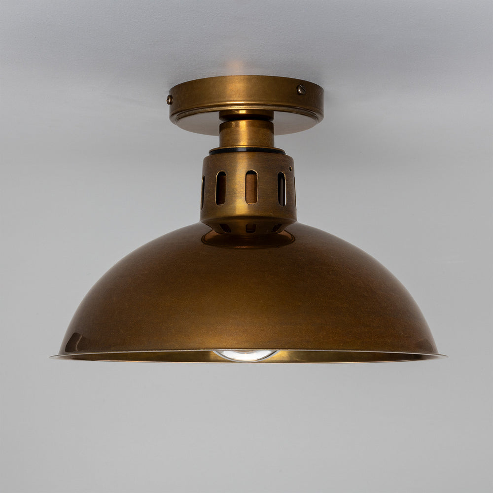 Mullan Lighting - One Light Flush Mount - Talise - Antique Brass- Union Lighting Luminaires Decor