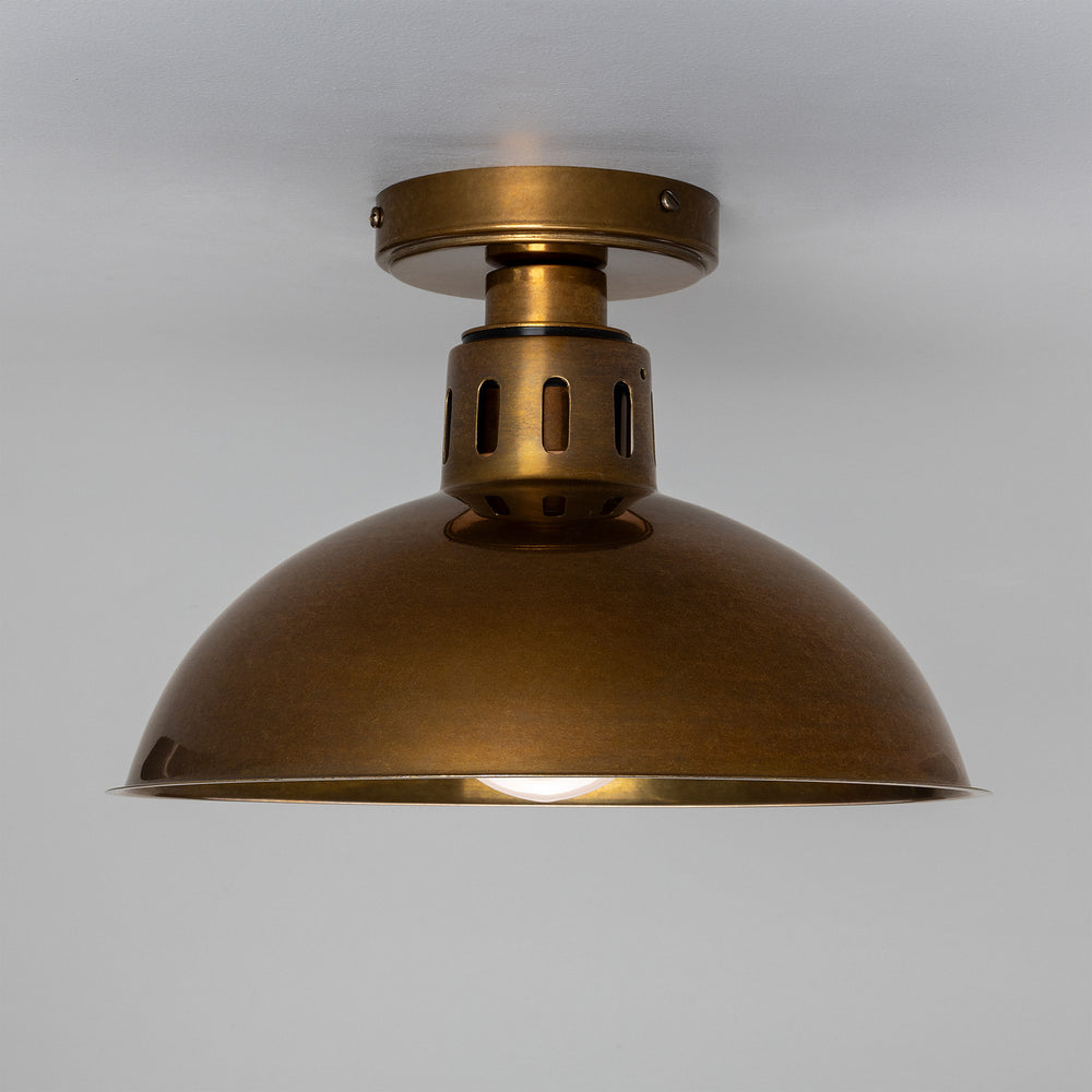 Mullan Lighting - One Light Flush Mount - Talise - Antique Brass- Union Lighting Luminaires Decor