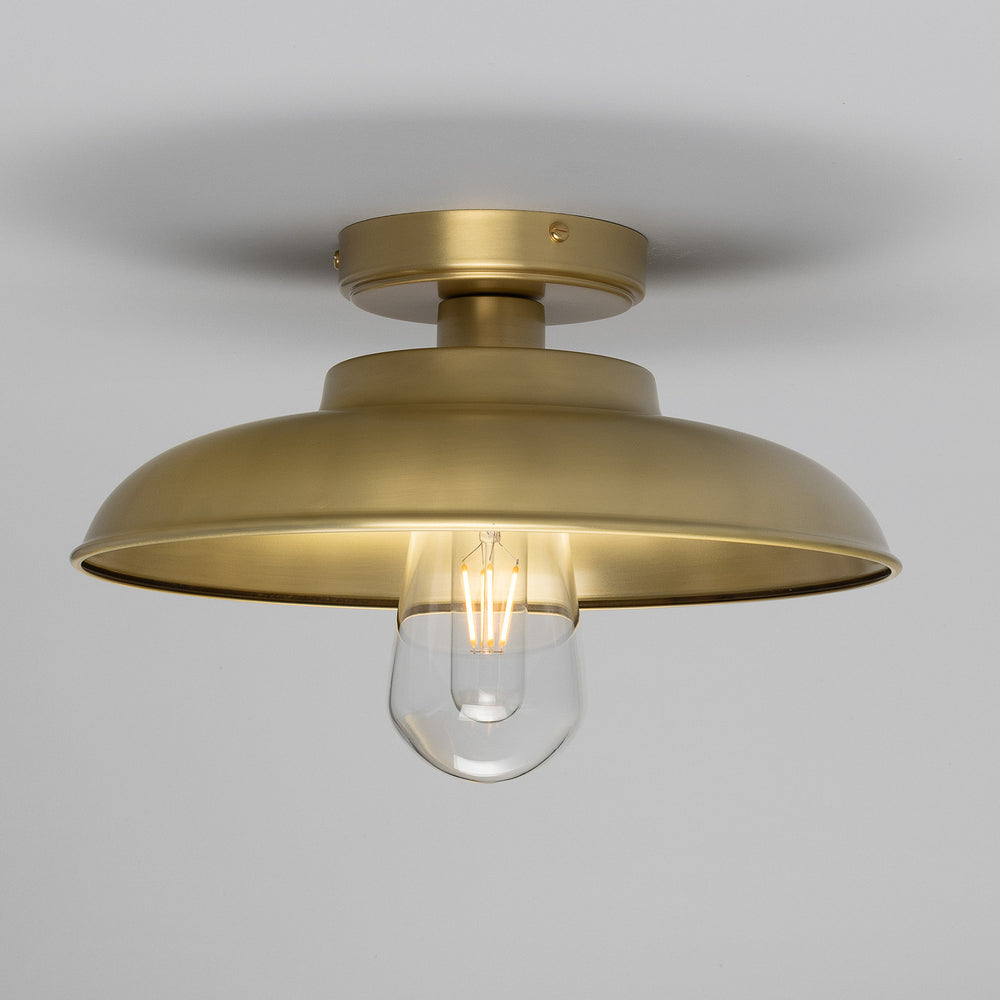 Mullan Lighting - One Light Flush Mount - Darya - Satin Brass- Union Lighting Luminaires Decor