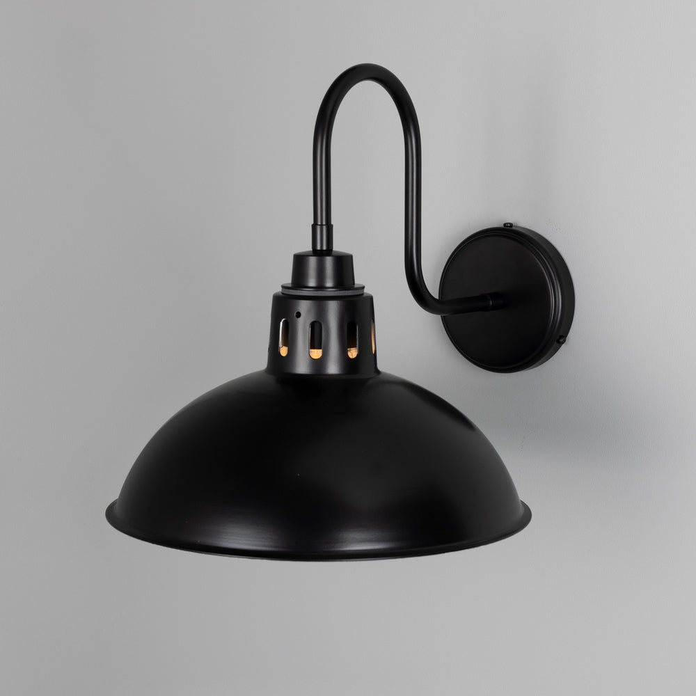 Mullan Lighting - One Light Wall Sconce - Talise - Matt Black & White Inner- Union Lighting Luminaires Decor