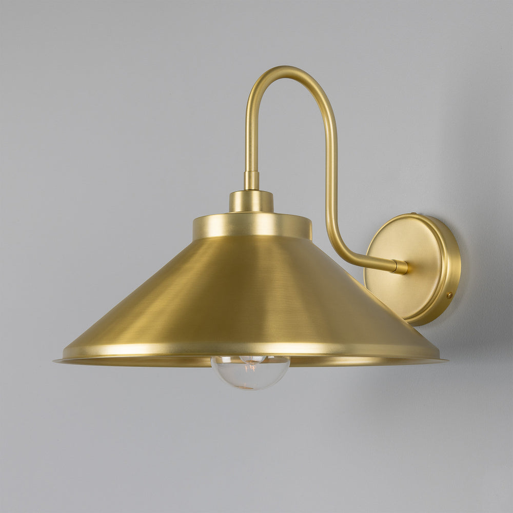 Mullan Lighting - One Light Wall Sconce - Nerissa - Satin Brass- Union Lighting Luminaires Decor