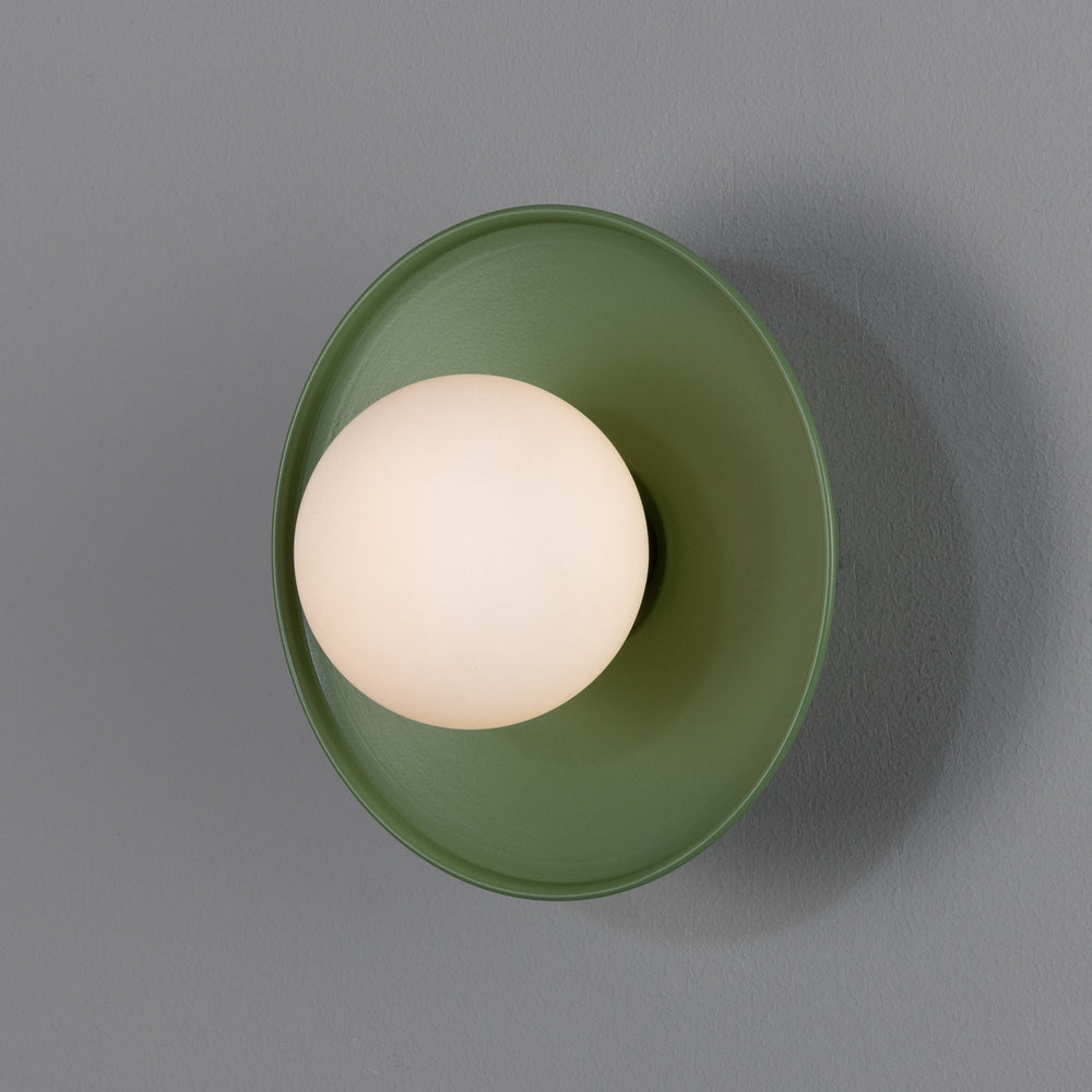 Mullan Lighting - One Light Wall Sconce - Aosta - Sage Green- Union Lighting Luminaires Decor