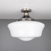 Mullan Lighting - One Light Flush Mount - Schoolhouse - Antique Silver- Union Lighting Luminaires Decor