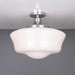 Mullan Lighting - One Light Flush Mount - Schoolhouse - Polished Chrome- Union Lighting Luminaires Decor