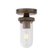 Mullan Lighting - One Light Flush Mount - Oregon-B - Antique Brass- Union Lighting Luminaires Decor