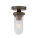 Mullan Lighting - One Light Flush Mount - Oregon-B - Antique Brass- Union Lighting Luminaires Decor