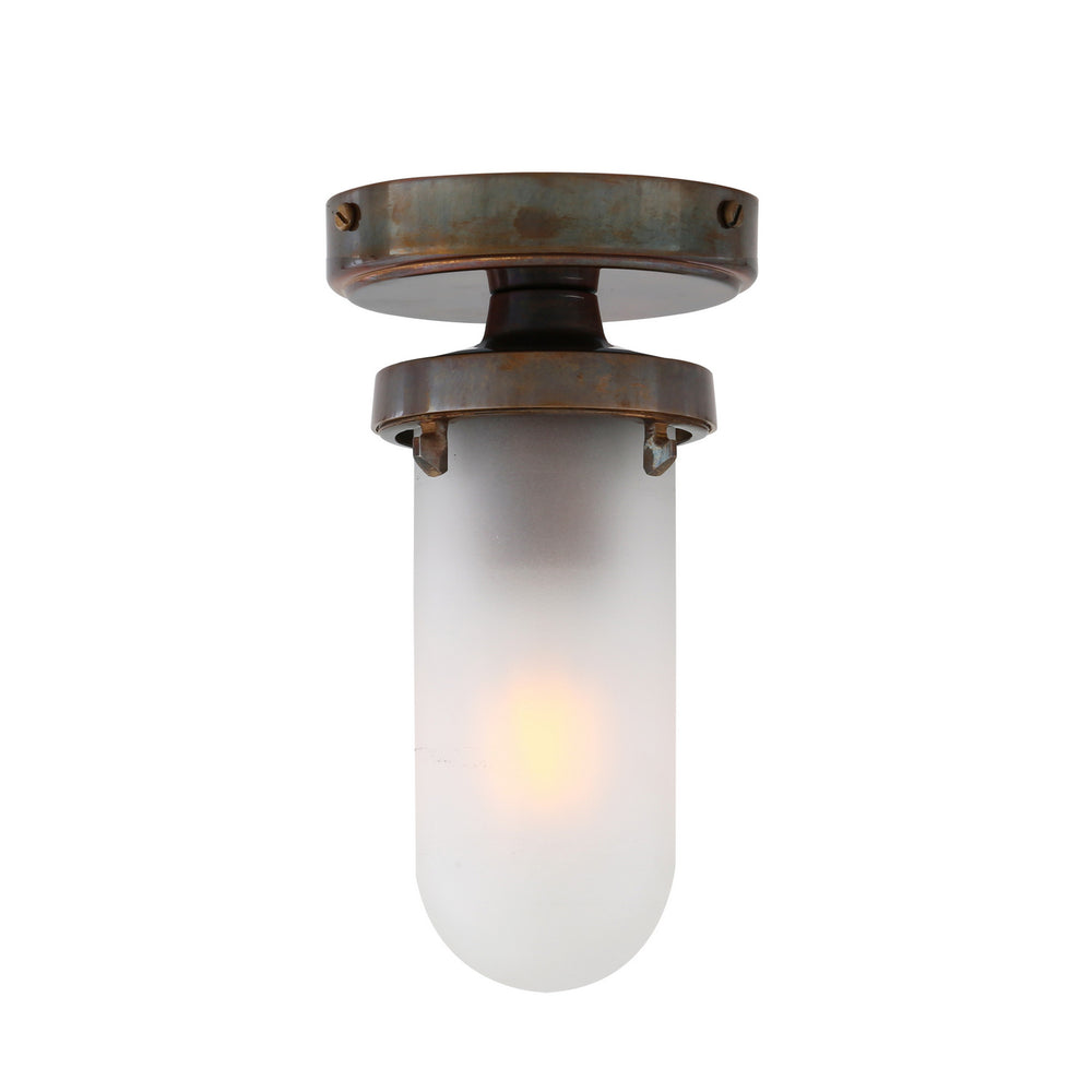 Mullan Lighting - One Light Flush Mount - Oregon-B - Antique Brass- Union Lighting Luminaires Decor