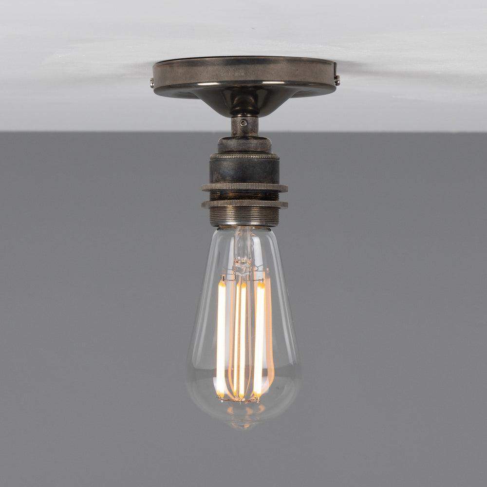 Mullan Lighting - One Light Flush Mount - Bexter - Antique Silver- Union Lighting Luminaires Decor