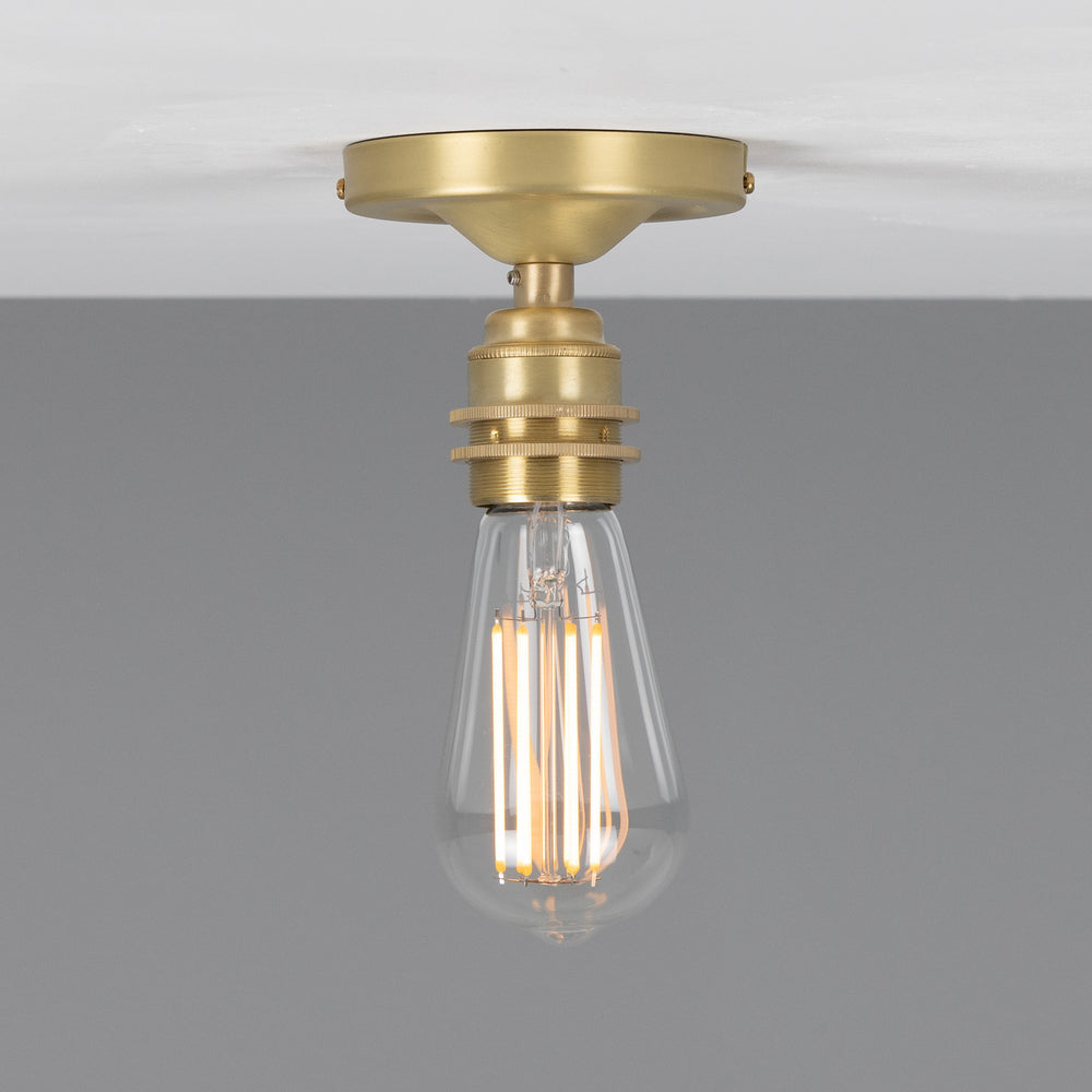 Mullan Lighting - One Light Flush Mount - Bexter - Satin Brass- Union Lighting Luminaires Decor