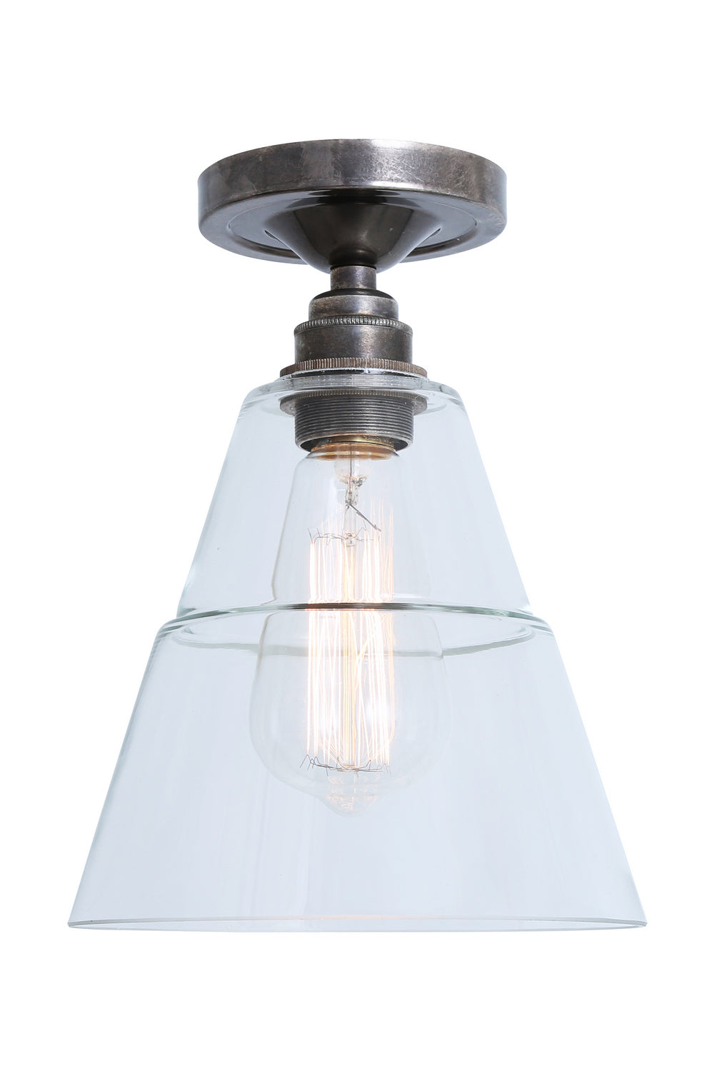 Mullan Lighting - One Light Flush Mount - Rigale - Antique Silver- Union Lighting Luminaires Decor