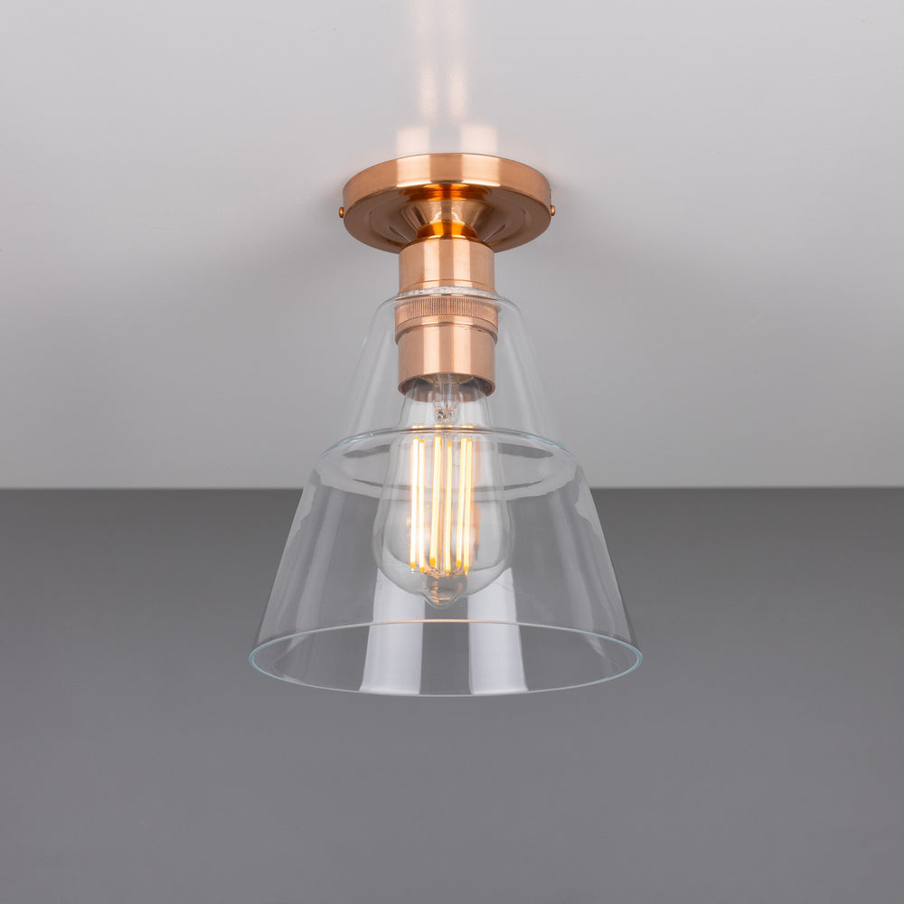 Mullan Lighting - One Light Flush Mount - Rigale - Polished Copper- Union Lighting Luminaires Decor