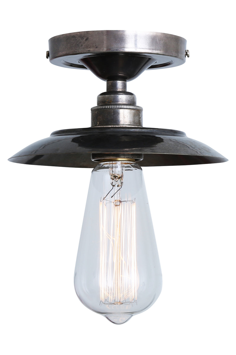 Mullan Lighting - One Light Flush Mount - Reznor - Antique Silver- Union Lighting Luminaires Decor