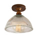 Mullan Lighting - One Light Flush Mount - Erbil - Antique Brass- Union Lighting Luminaires Decor