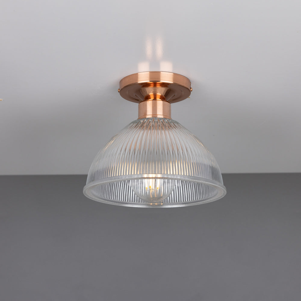 Mullan Lighting - One Light Flush Mount - Erbil - Polished Copper- Union Lighting Luminaires Decor