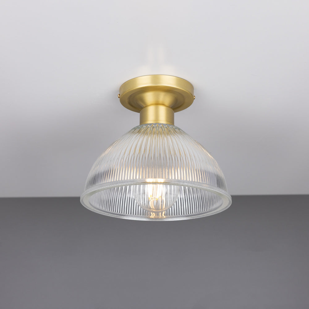 Mullan Lighting - One Light Flush Mount - Erbil - Satin Brass- Union Lighting Luminaires Decor