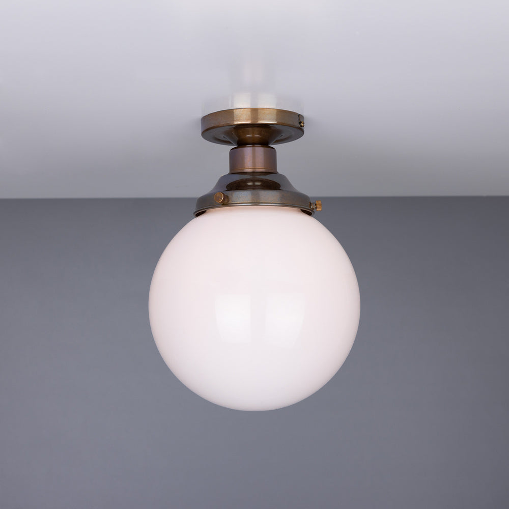 Mullan Lighting - One Light Flush Mount - Yerevan - Antique Brass- Union Lighting Luminaires Decor