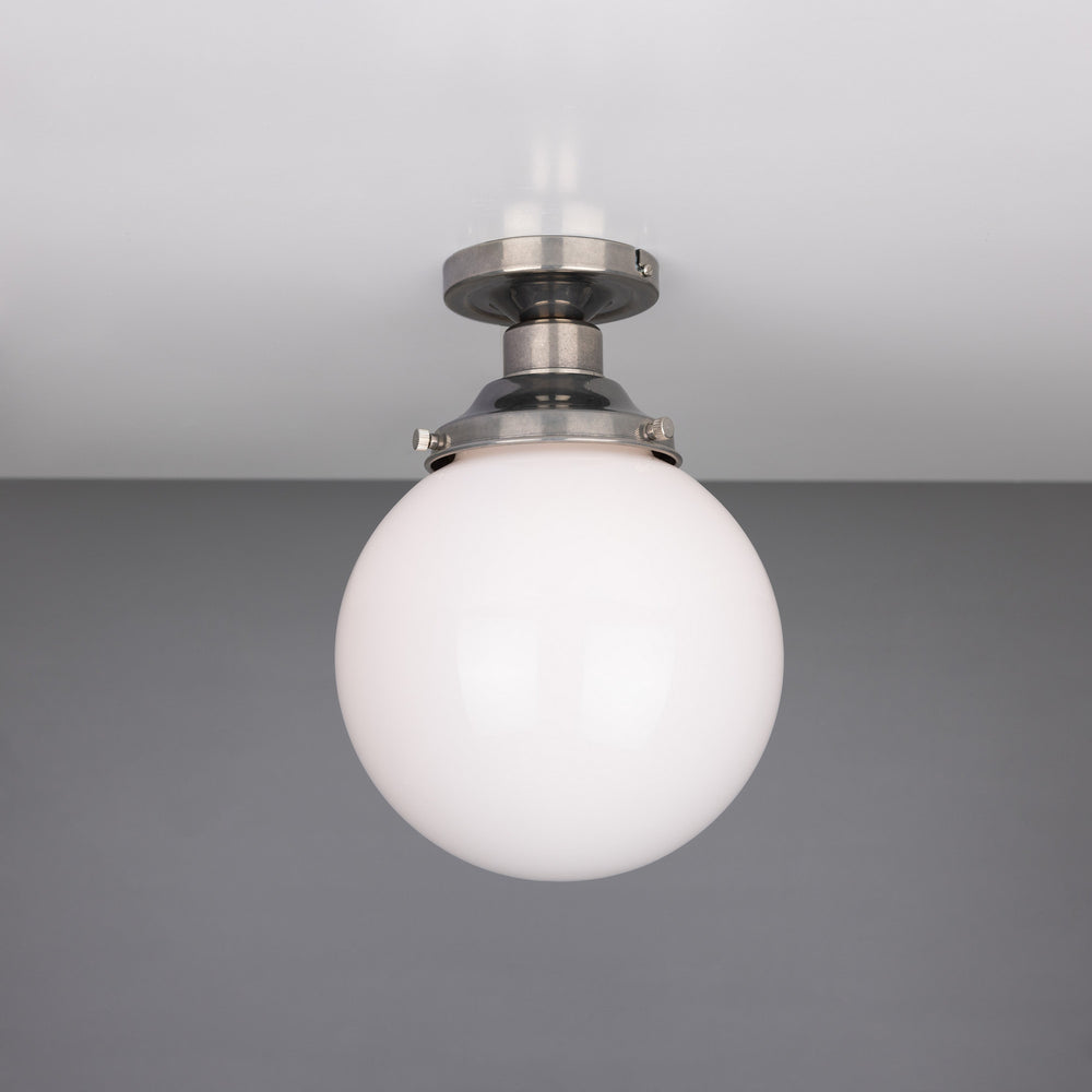 Mullan Lighting - One Light Flush Mount - Yerevan - Antique Silver- Union Lighting Luminaires Decor