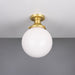 Mullan Lighting - One Light Flush Mount - Yerevan - Satin Brass- Union Lighting Luminaires Decor