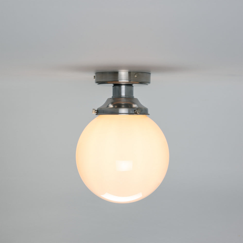 Mullan Lighting - One Light Flush Mount - Yerevan - Satin Chrome- Union Lighting Luminaires Decor