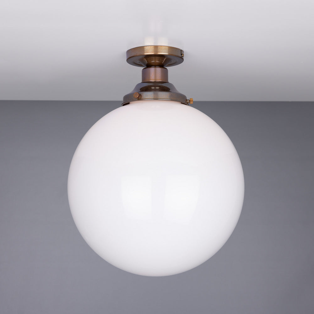 Mullan Lighting - One Light Flush Mount - Yerevan - Antique Brass- Union Lighting Luminaires Decor