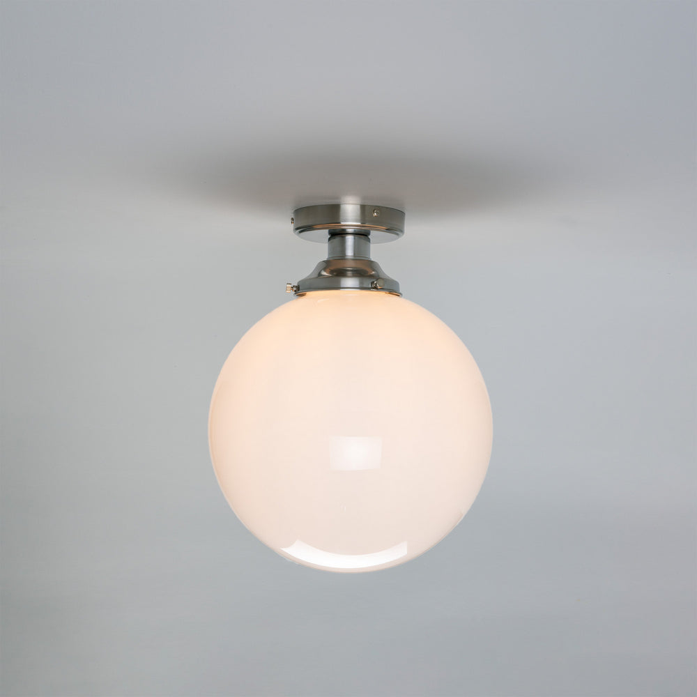Mullan Lighting - One Light Flush Mount - Yerevan - Satin Chrome- Union Lighting Luminaires Decor