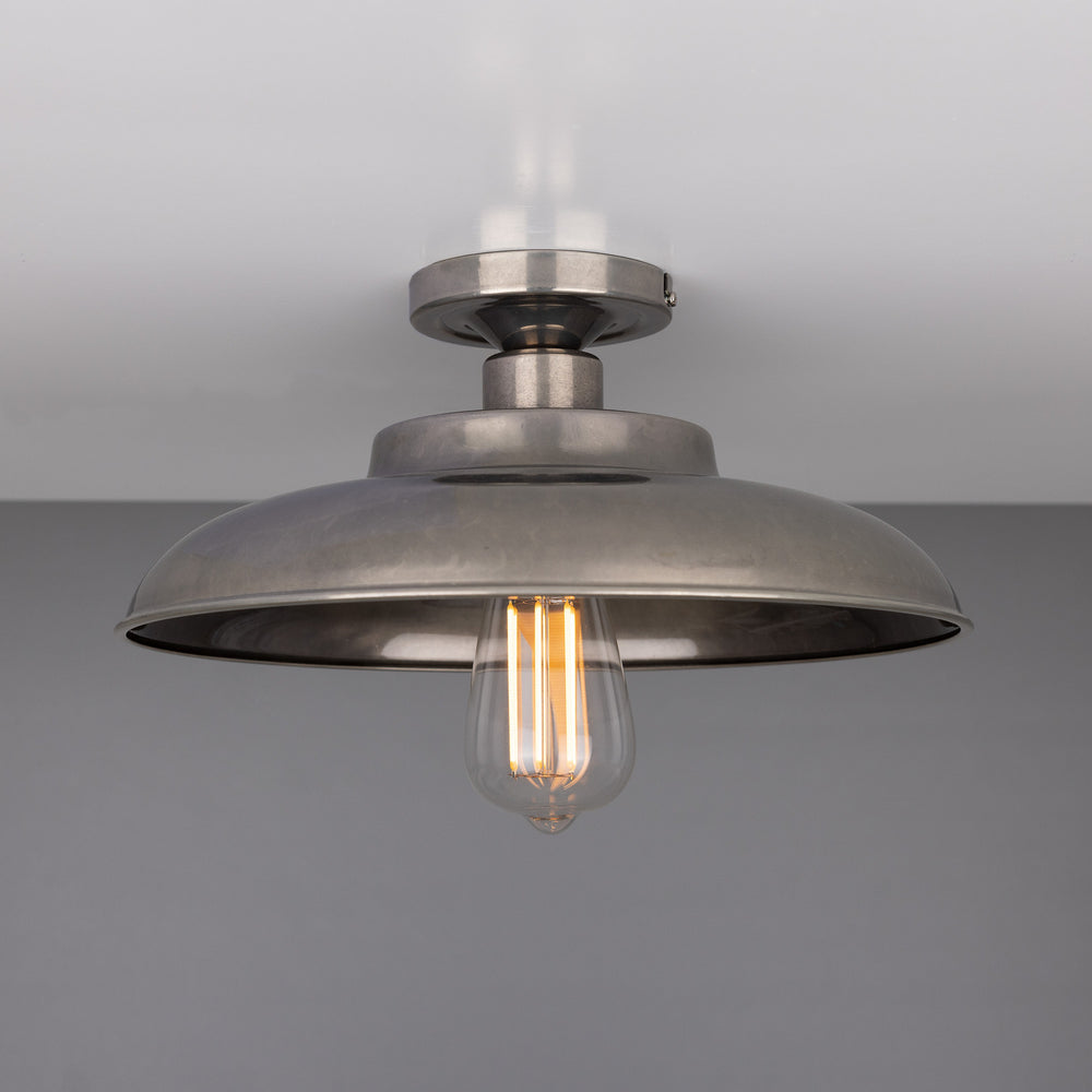 Mullan Lighting - One Light Flush Mount - Telal - Antique Silver- Union Lighting Luminaires Decor