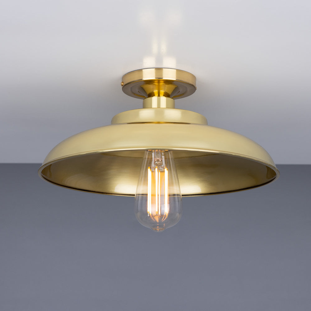 Mullan Lighting - One Light Flush Mount - Telal - Polished Brass- Union Lighting Luminaires Decor