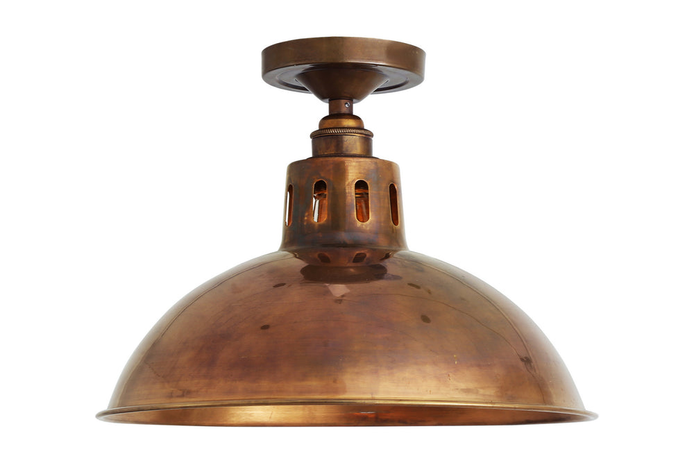Mullan Lighting - One Light Flush Mount - Paris - Antique Brass- Union Lighting Luminaires Decor