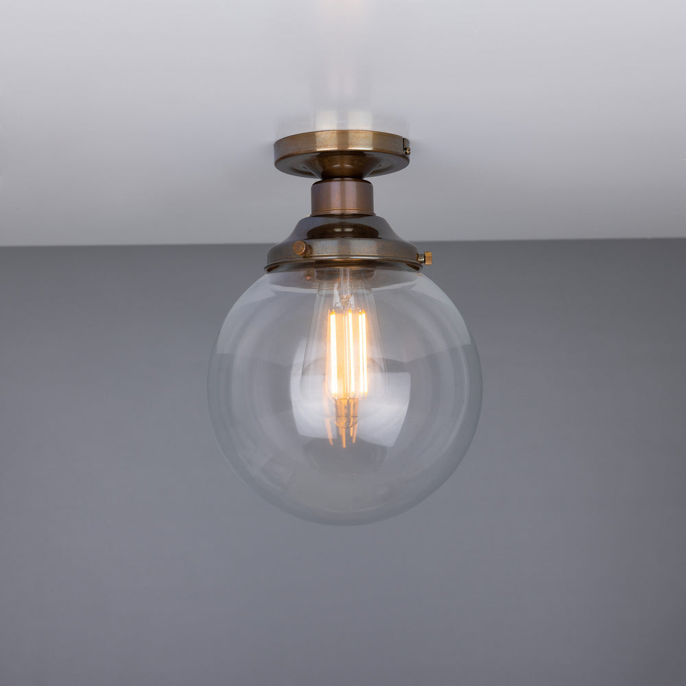 Mullan Lighting - One Light Flush Mount - Riad - Antique Brass- Union Lighting Luminaires Decor