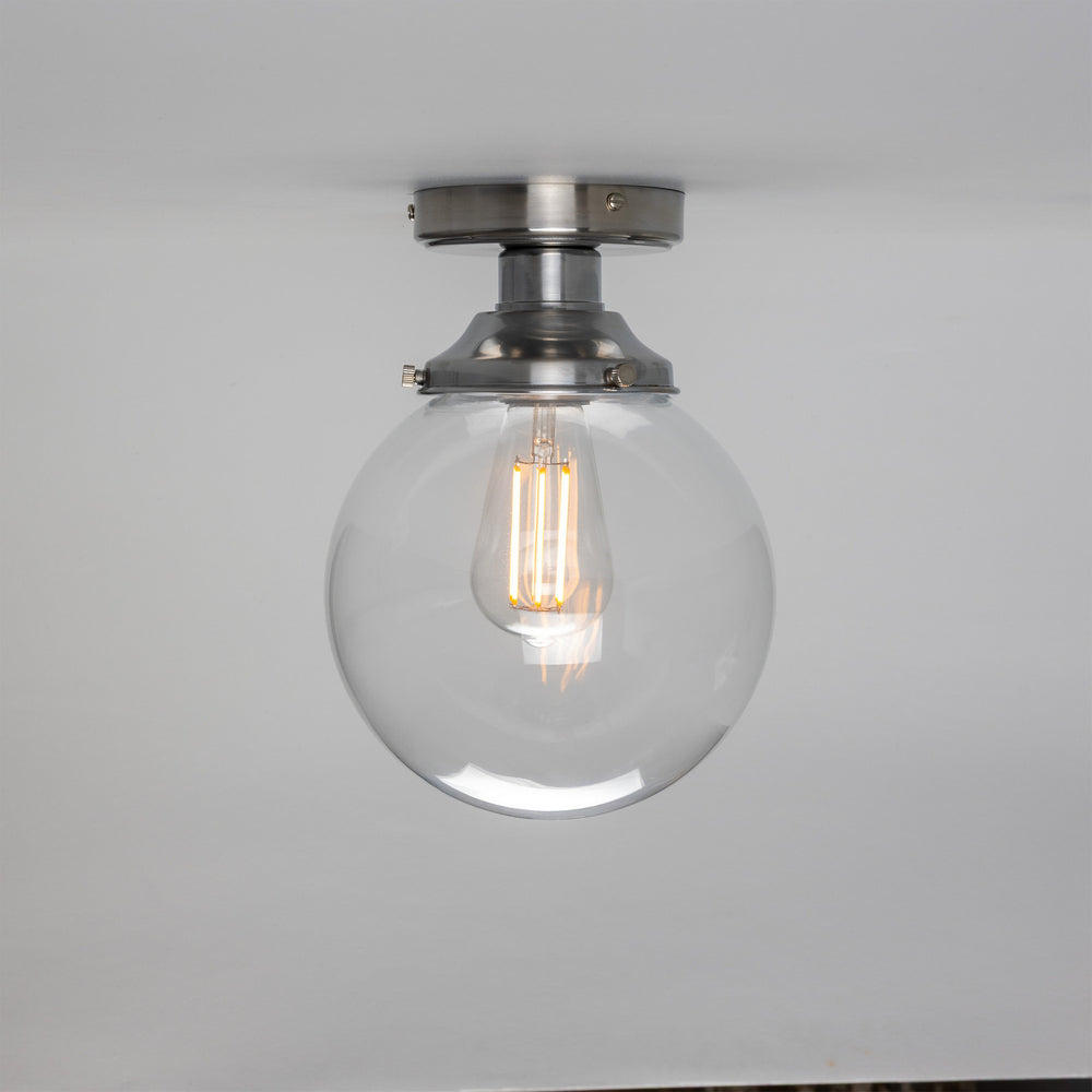 Mullan Lighting - One Light Flush Mount - Riad - Satin Chrome- Union Lighting Luminaires Decor