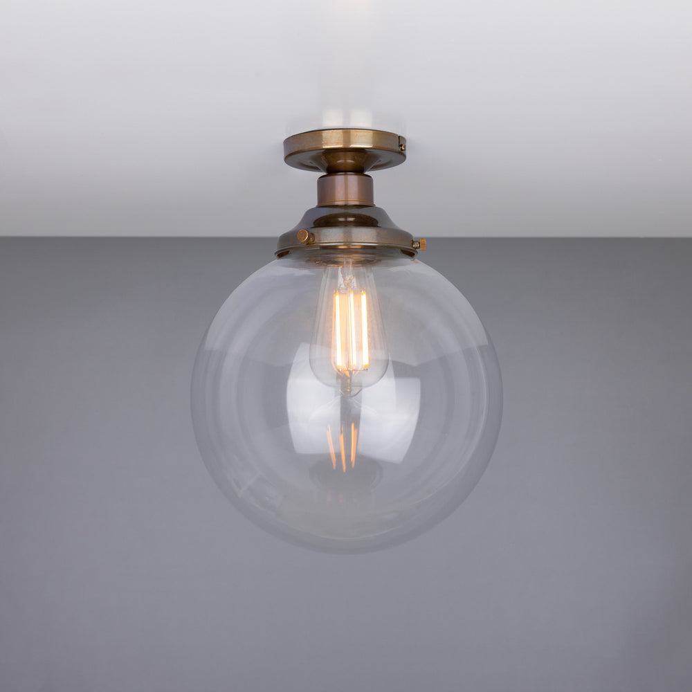 Mullan Lighting - One Light Flush Mount - Riad - Antique Brass- Union Lighting Luminaires Decor
