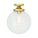 Mullan Lighting - One Light Flush Mount - Riad - Satin Brass- Union Lighting Luminaires Decor