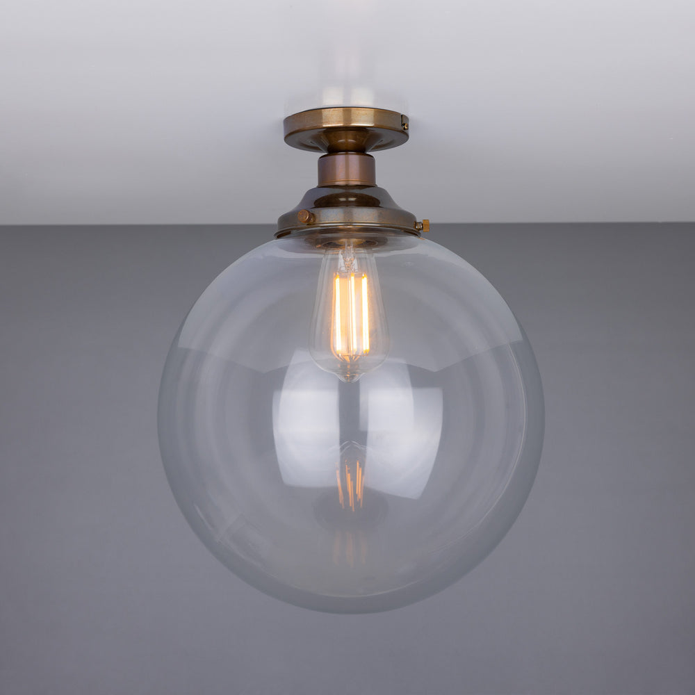 Mullan Lighting - One Light Flush Mount - Riad - Antique Brass- Union Lighting Luminaires Decor