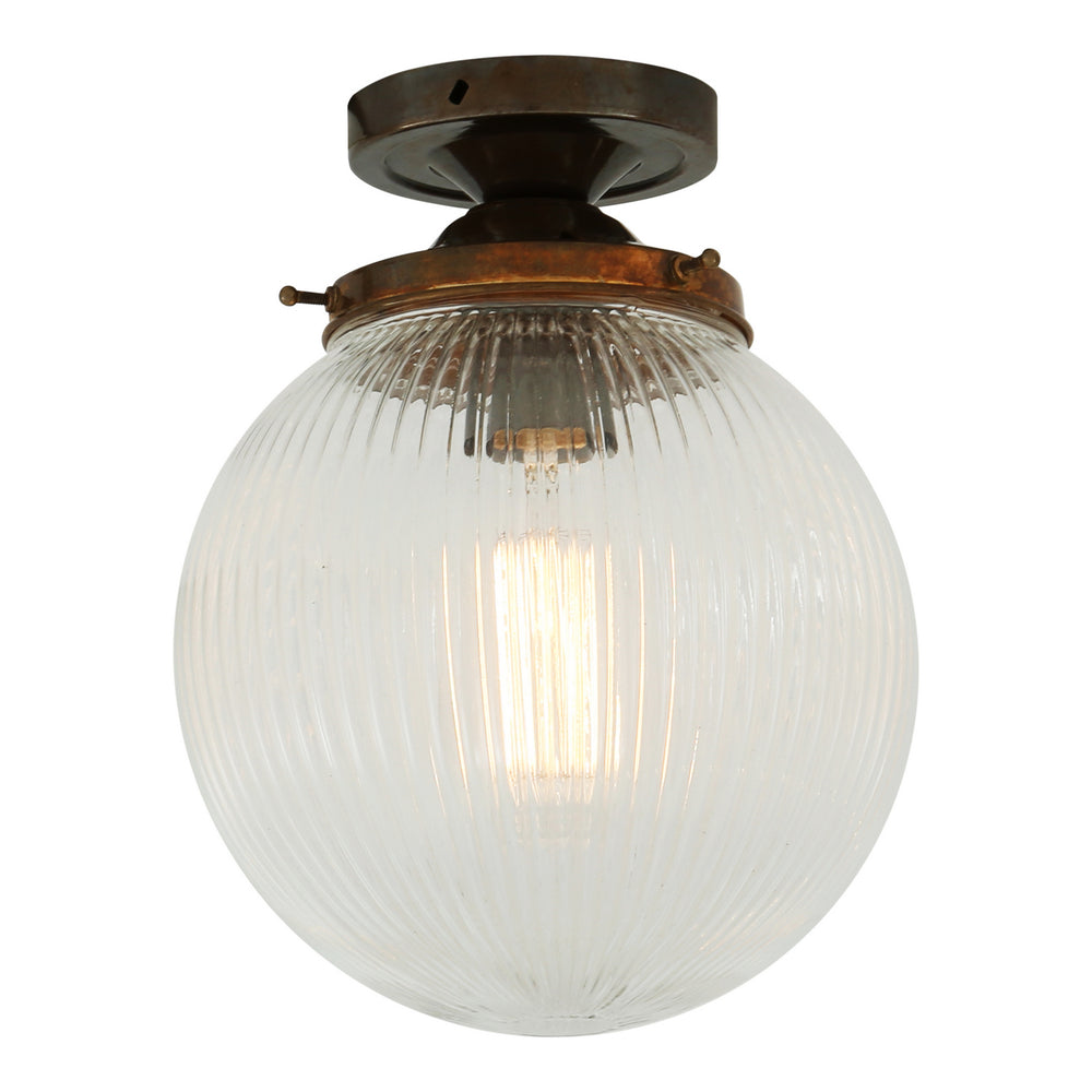 Mullan Lighting - One Light Flush Mount - Stanley - Antique Brass- Union Lighting Luminaires Decor