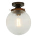 Mullan Lighting - One Light Flush Mount - Stanley - Antique Brass- Union Lighting Luminaires Decor