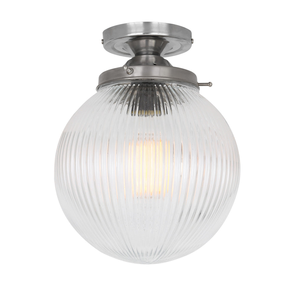 Mullan Lighting - One Light Flush Mount - Stanley - Antique Silver- Union Lighting Luminaires Decor