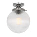 Mullan Lighting - One Light Flush Mount - Stanley - Antique Silver- Union Lighting Luminaires Decor
