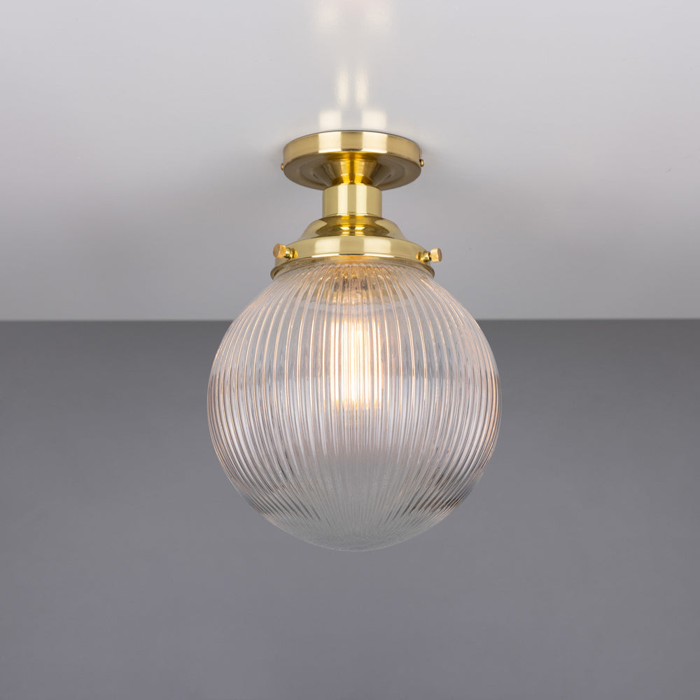 Mullan Lighting - One Light Flush Mount - Stanley - Polished Brass- Union Lighting Luminaires Decor
