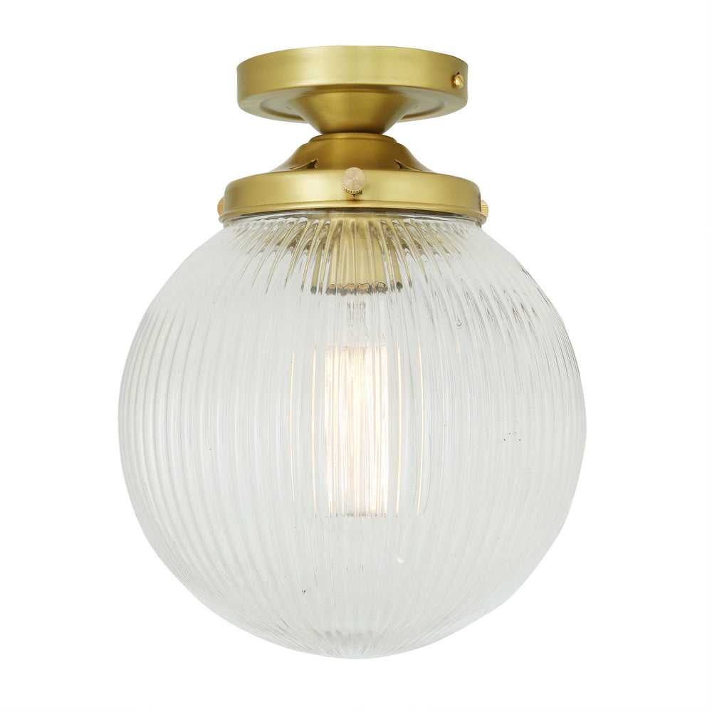 Mullan Lighting - One Light Flush Mount - Stanley - Satin Brass- Union Lighting Luminaires Decor